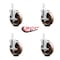 Service Caster 5 Inch High Temp Phenolic Wheel Swivel 3/4 Inch Square Stem Caster Set Brake SCC SCC-SQ20S514-PHSHT-TLB-34-4 - alternate 2